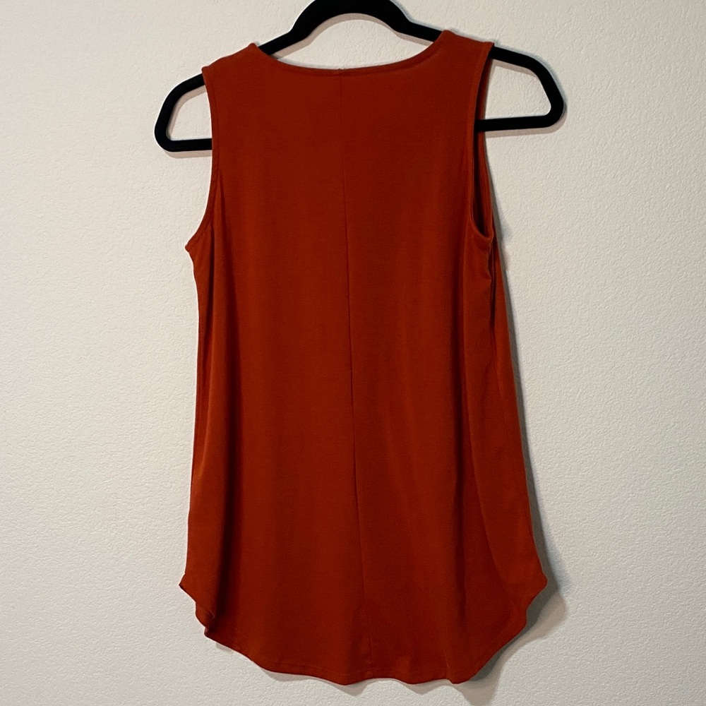 Terracotta Rust Sleeveless Tank Top - Picture 4 of 5